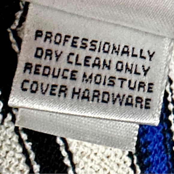 St John Sport Marie Gray Women’s Sz L Boatneck Striped Sweater Cream And Navy - Picture 8 of 11